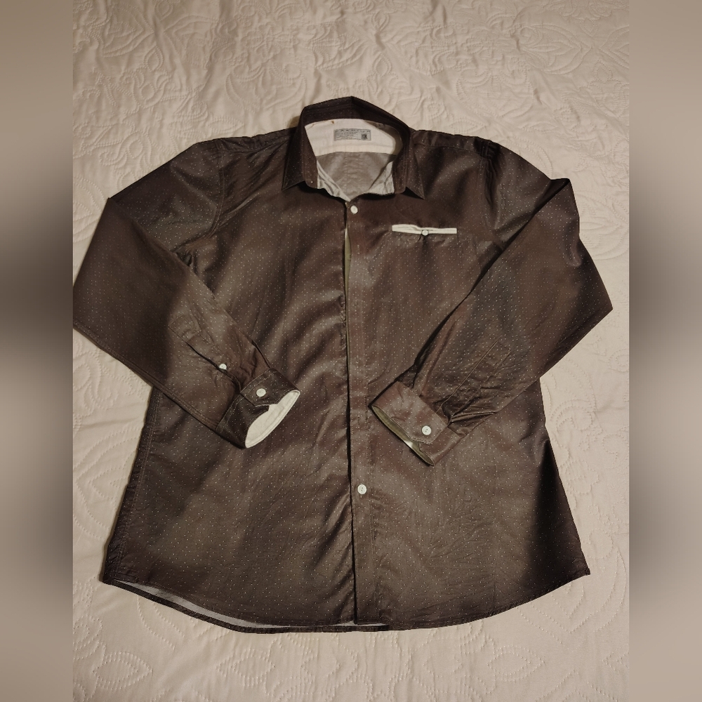 Brown Button-Up Shirt